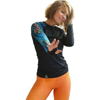 Dámské tričko RebelSkin Longsleeve Fern Flower oranžová S