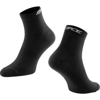 Cyklistické oblečení FORCE Dlouhé ponožky FORCE MID volnočasové, černé - S-M/36-41