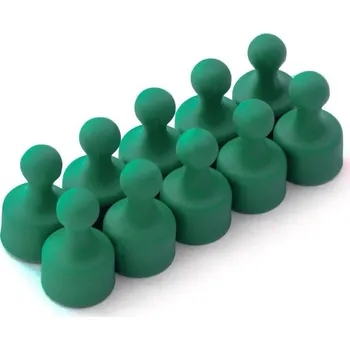 Dekorativní magnet Magnetické figurky M4 zelené, 10 ks, 12 × 20 mm