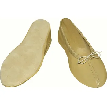 Dámská sálová obuv Taneční cvičky kůže Iris - podešev kůže - zlaté - 42