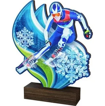 Volný čas Poháry Bauer Dřevěná plaketa WF287 | Sjezdové lyžování