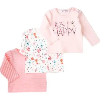Kojenecké oblečení Tričko kojenecké 3pack, Minoti, Robbin 11, růžová - 68/74 | 6-9m