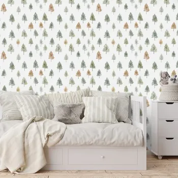 Tapeta Dovido Samolepící tapeta pastelové lesní stromy