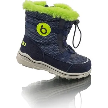 Chlapecká zimní obuv chlapecké zimní boty s kožíškem ICEFOX, stahování, boční zip, BUGGA, B00170-04, modrá - 27
