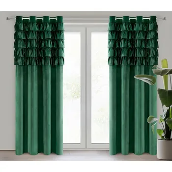 Závěs ArtFir Závěs AURA K | tmavě zelená 140 x 250 cm