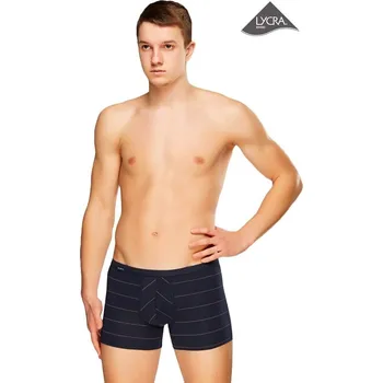 Boxerky Pánské boxerky Body&Soul 10/1-13/660 proužek - černá - XXL