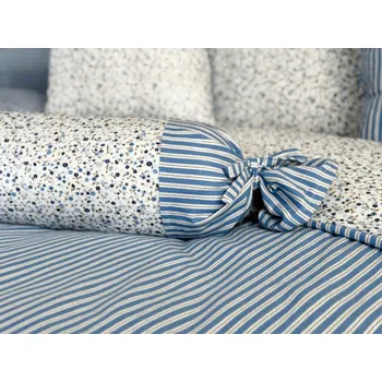 Povlak na dekorativní polštářek Podpěrová s.r.o. Flanelový povlak na váleček POMNĚNKY a proužky