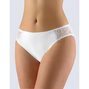 Dámské oblečení Dámské kalhotky klasické s úzkým bokem, s krajkou La Femme 2 10202P - bílá - 46/48