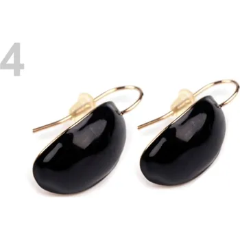 Náušnice Smaltované náušnice (1 pár) - 4 černá