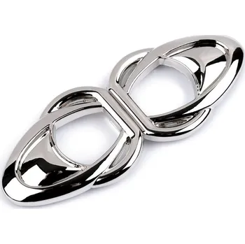 Spona / ozdobné zapínání + šroubky 3,8x10 cm - 1 nikl