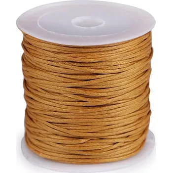 Příze Šňůra bavlněná Ø0,8 mm voskovaná návin 25 metrů - 25 hořčicová