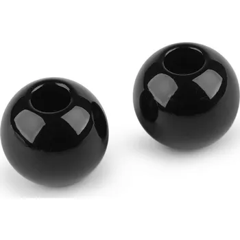 Korálek Plastové voskové korále Ø30 mm 2 kusy - 2 černá
