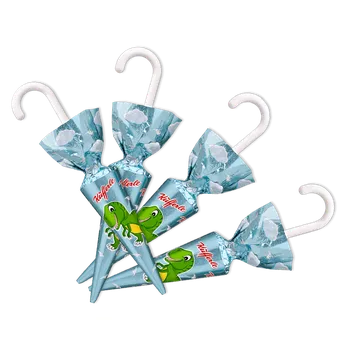 Čokoláda LINDT - KÜFFERLE ČOKOLÁDA DEŠTNÍK DINOSAURUS čoko lízátko 13,5g