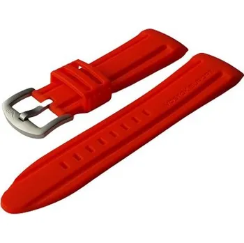 Řemínek na hodinky Silikonový řemínek Vostok Europe pro Anchar - červený/matná spona + 5 let záruka a dárek ZDARMA