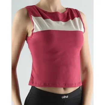 Dámský top tílko, širší ramínka, šité 98031P - vínová písková - M