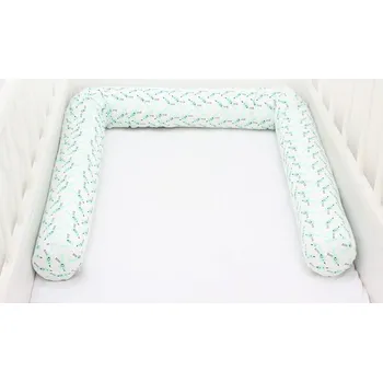 Příslušenství pro dětskou postel a kolébku Scamp mantinel do postýlky válec (WhiteMentaBirds) - 150 cm