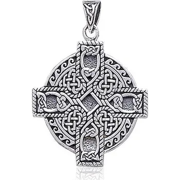 Přívěsek IRSKÝ KŘÍŽ, silný stříbrný přívěsek