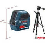 Bosch Křížový čárový laser Bosch GLL 2-10 Professional + hliníkový stavební stativ BT 150 Professional (06159940JC)