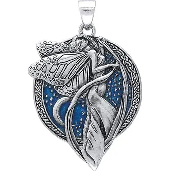 Přívěsek PŮLNOČNÍ VÍLA, stříbrný přívěsek v půlnoční modré