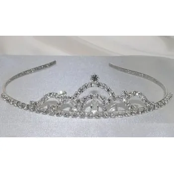 Ozdoba do vlasů Korunky do vlasů - Korunky svatební - 5806-0039 - S00 - Krystal - stříbro