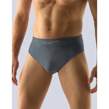 Slipy Pánské slipy se širším bokem, širší bok, bezešvé, jednobarevné Bamboo PureLine 51003P - tm. šedá - XL/XXL