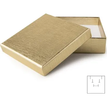 Dárková krabička Dárková krabička na šperk zlatá 85x85x25mm