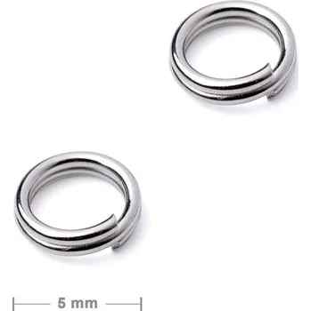 Korálek Dvojitý protikroužek 5 mm v barvě platiny