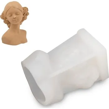 kreativní sada Manumi Silikonová forma na odlévání kreativní hmoty dívka s květy ve vlasech 88x72x108mm