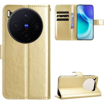 Pouzdro na mobilní telefon Crazy knížkové pouzdro na Vivo X300 5G - zlaté