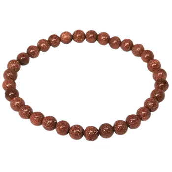 Náramek Avanturín zlatý náramek 6 mm