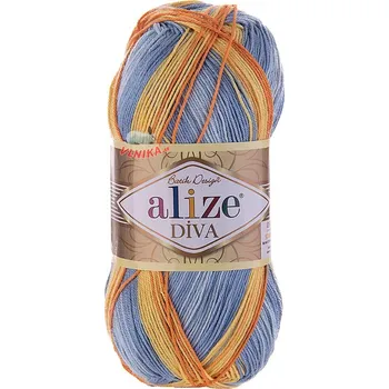 Galanterie Příze Diva Batik 100 g - 7647 barevnost
