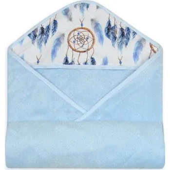 Dětské zboží BabyMatex Osuška s kapucí 100x100cm Bamboo Design č.24 MODRÁ