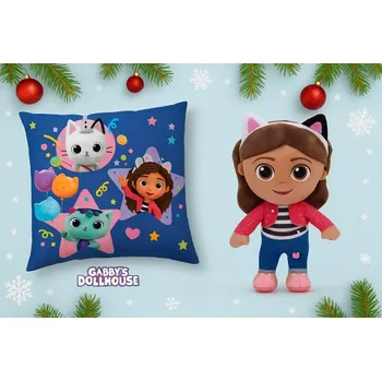 Dekorativní polštářek Gabby's Dollhouse SADA POLŠTÁŘEK,PLYŠOVÁ GABBY 25 cm
