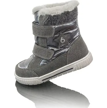 Chlapecká zimní obuv dětské zimní boty s kožíškem POLARFOX, 2 suché zipy, BUGGA, B00172-10, černá - 24