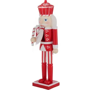 Vánoční dekorace Vánoční dekorace Louskáček candy červený, 9x8x30 cm