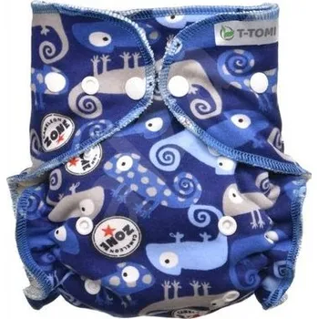 Plenkové kalhoty T-Tomi Kalhotková plena - set patentky - chameleons