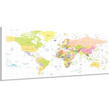 Obraz Dovido Obraz mapa na bílém pozadí