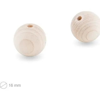 Dětské navlékací korálky Manumi české dřevěné surové korálky 16 mm