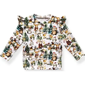 Le Bebe Exclusive Tričko s volánky Veselé Vánoce - 104