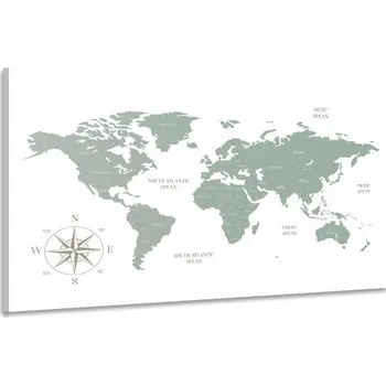 Obraz Dovido Obraz decentní mapa v zeleném provedení