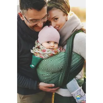 Šátek na nošení dítěte Little Frog - Mossy Cube - délka 3,7m (vel. 4)