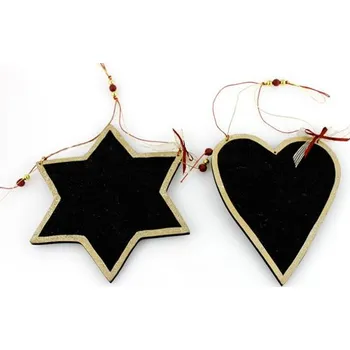 Vánoční dekorace Tabulka na křídu 17x20 cm hvězda, 1ks