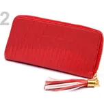 Dámská peněženka 9x19cm s třásničkou - 2 červená jahoda