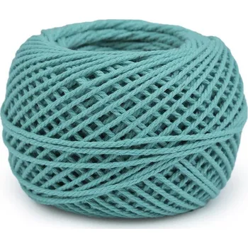 Příze Bavlněná příze macrame / háčkovací 40 g - 10 (2) tyrkys sv.