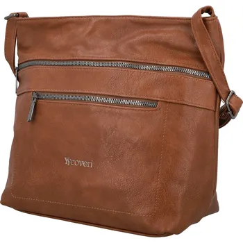 Kabelka Stylová dámská koženková crossbody kabelka Olbba, hnědá