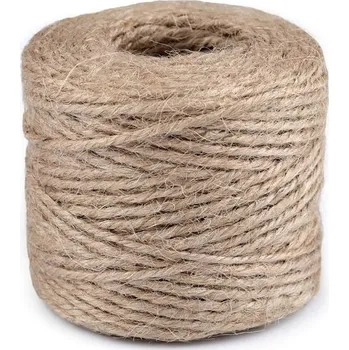 Galanterie Lněný provázek Ø2 mm návin 50 metrů - režná přírodní
