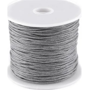 Příze Šňůra bavlněná Ø1 mm voskovaná - 38 šedá holubí