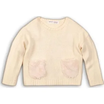Kojenecké oblečení Svetr dívčí, Minoti, TRIP 2, béžová - 80/86 | 12-18m