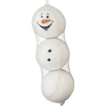 Hračka pro psa Nobby Vánoční tenisové míčky sněhulák 3ks 6 cm