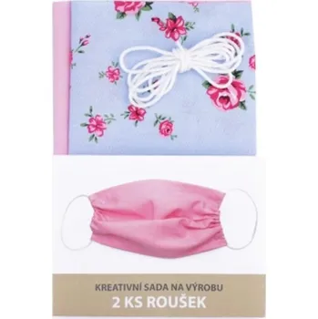 kreativní sada Kreativní sada na výrobu 2 ks jednovrstvých roušek s návodem - náhodná barva